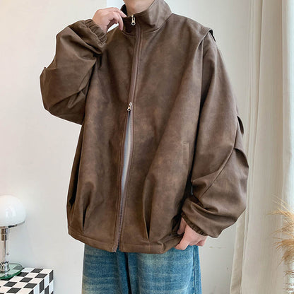 Kunstleder Jas Faux Suede Vintage Look