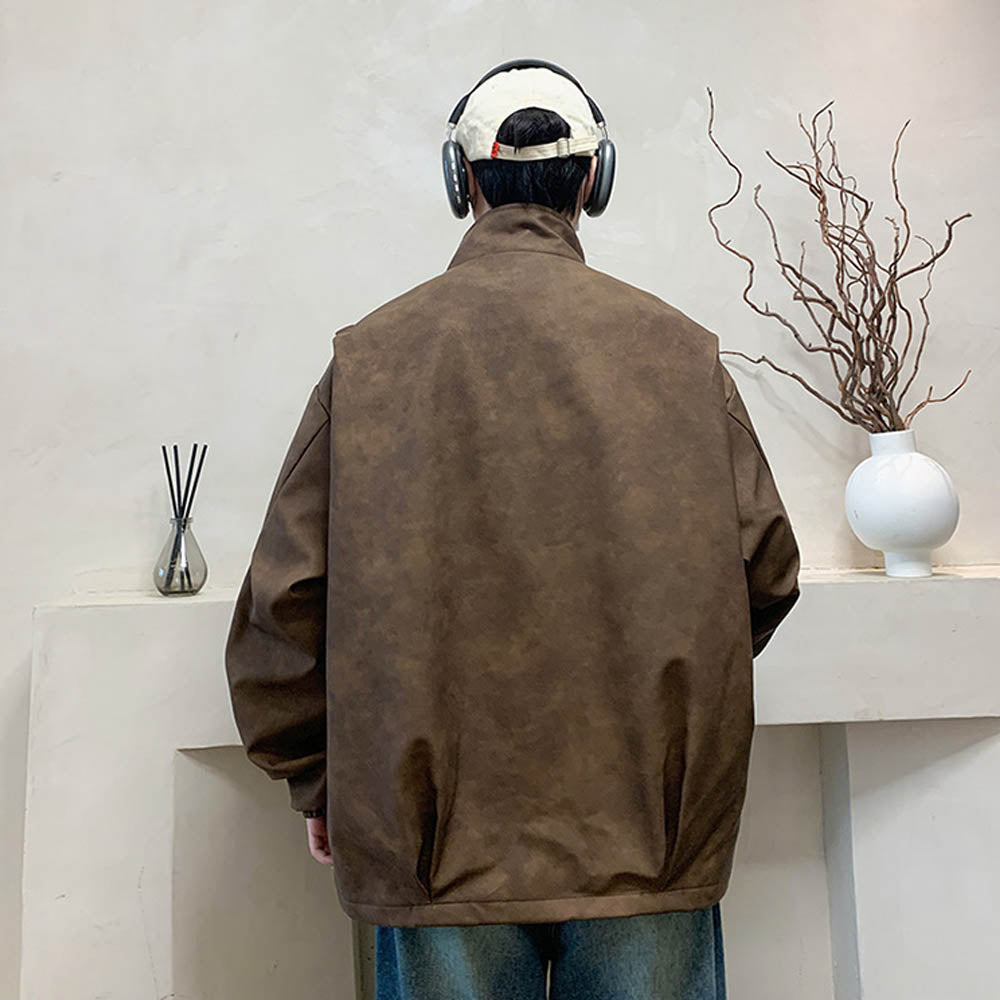 Kunstleder Jas Faux Suede Vintage Look