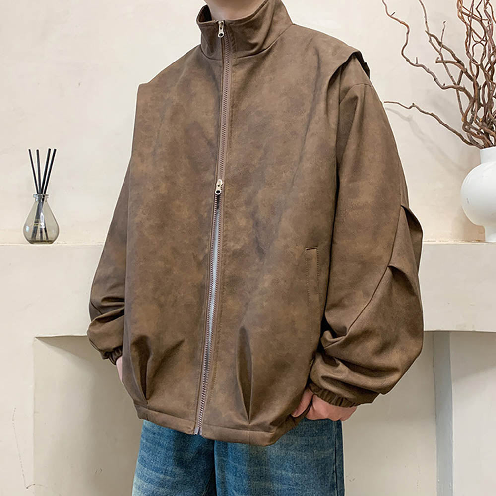 Kunstleder Jas Faux Suede Vintage Look