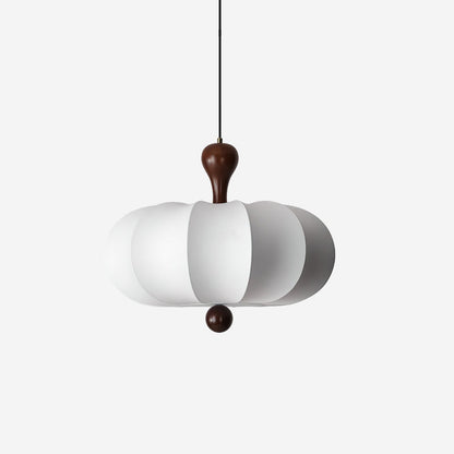 Hanglamp Stof Walnoothout Wit Eettafel Woonkamer Japandi Hanglamp Stoffen Lampionlamp Hal