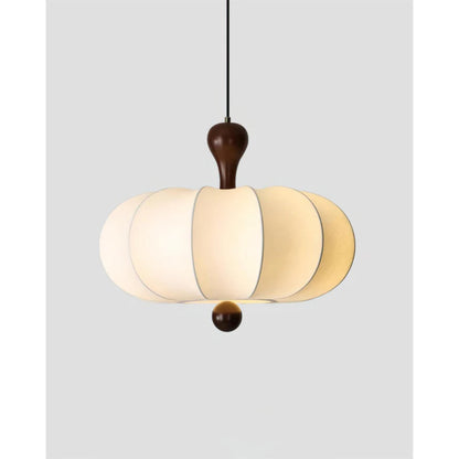 Hanglamp Stof Walnoothout Wit Eettafel Woonkamer Japandi Hanglamp Stoffen Lampionlamp Hal