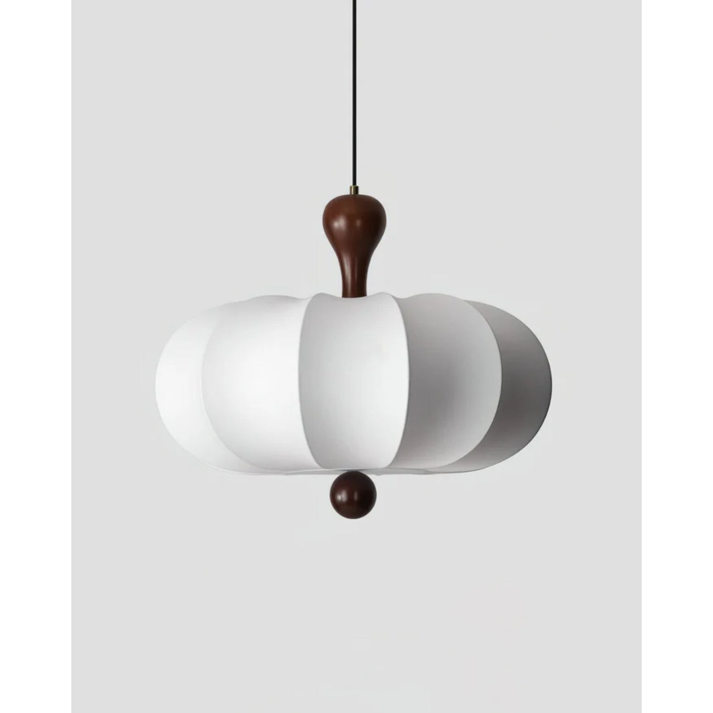 Hanglamp Stof Walnoothout Wit Eettafel Woonkamer Japandi Hanglamp Stoffen Lampionlamp Hal