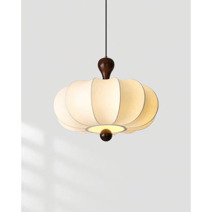 Hanglamp Stof Walnoothout Wit Eettafel Woonkamer Japandi Hanglamp Stoffen Lampionlamp Hal