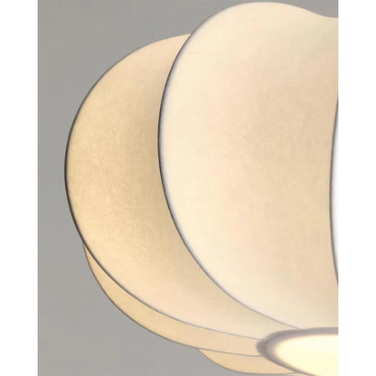 Hanglamp Stof Walnoothout Wit Eettafel Woonkamer Japandi Hanglamp Stoffen Lampionlamp Hal