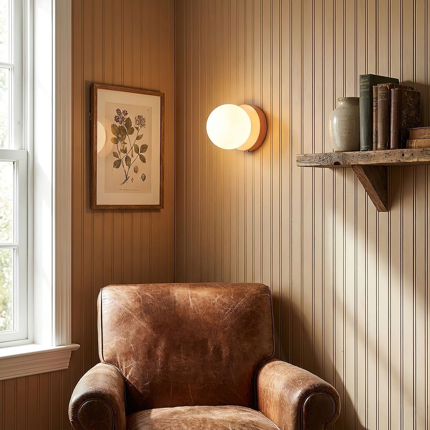 Nuvol Wandlamp — Metalen Wandspot met Glazen Bol ø12cm — Compacte Wandverlichting in 5 Kleuren