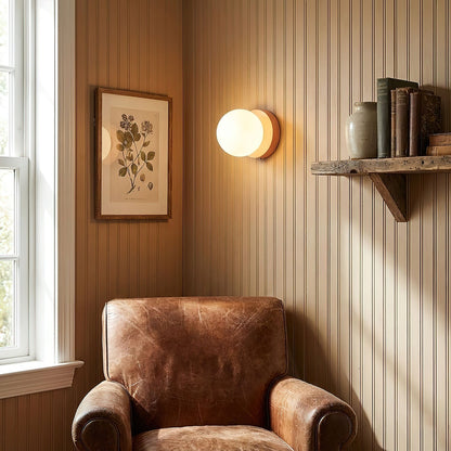 Nuvol Wandlamp — Metalen Wandspot met Glazen Bol ø12cm — Compacte Wandverlichting in 5 Kleuren