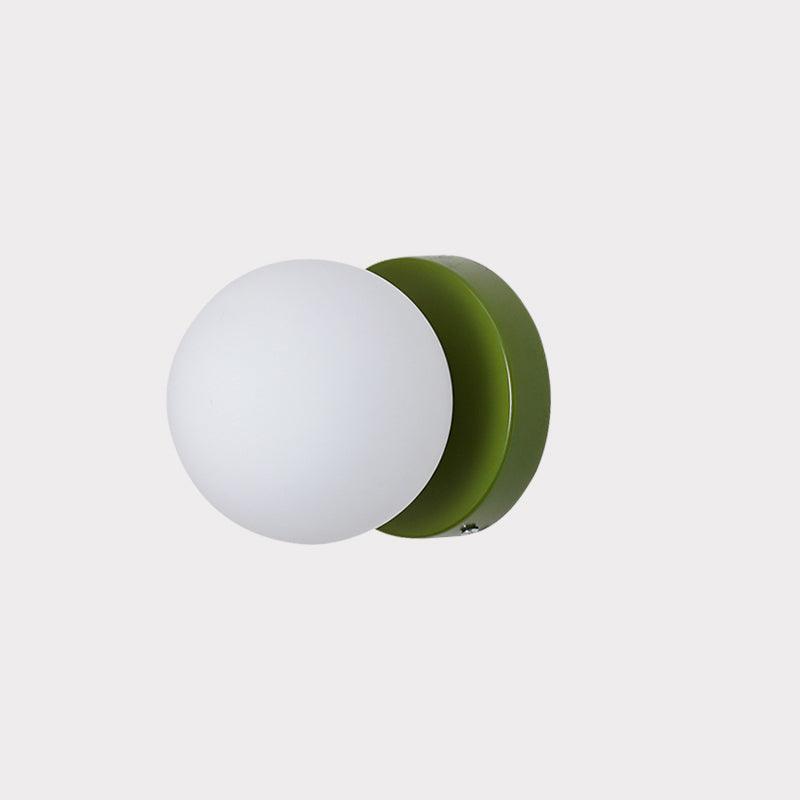 Nuvol Wandlamp — Metalen Wandspot met Glazen Bol ø12cm — Compacte Wandverlichting in 5 Kleuren