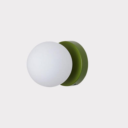 Nuvol Wandlamp — Metalen Wandspot met Glazen Bol ø12cm — Compacte Wandverlichting in 5 Kleuren