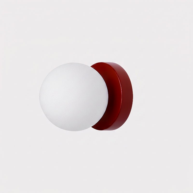 Nuvol Wandlamp — Metalen Wandspot met Glazen Bol ø12cm — Compacte Wandverlichting in 5 Kleuren
