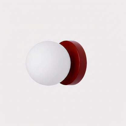 Nuvol Wandlamp — Metalen Wandspot met Glazen Bol ø12cm — Compacte Wandverlichting in 5 Kleuren