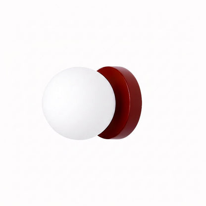 Nuvol Wandlamp — Metalen Wandspot met Glazen Bol ø12cm — Compacte Wandverlichting in 5 Kleuren