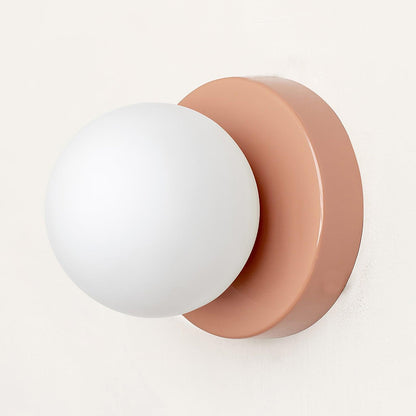 Nuvol Wandlamp — Metalen Wandspot met Glazen Bol ø12cm — Compacte Wandverlichting in 5 Kleuren