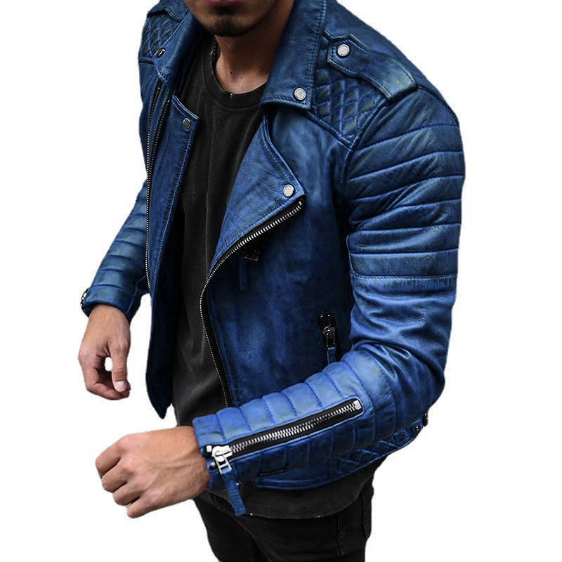 Leren Biker Jas Heren Met Sherpa Voering Warm en Stevig