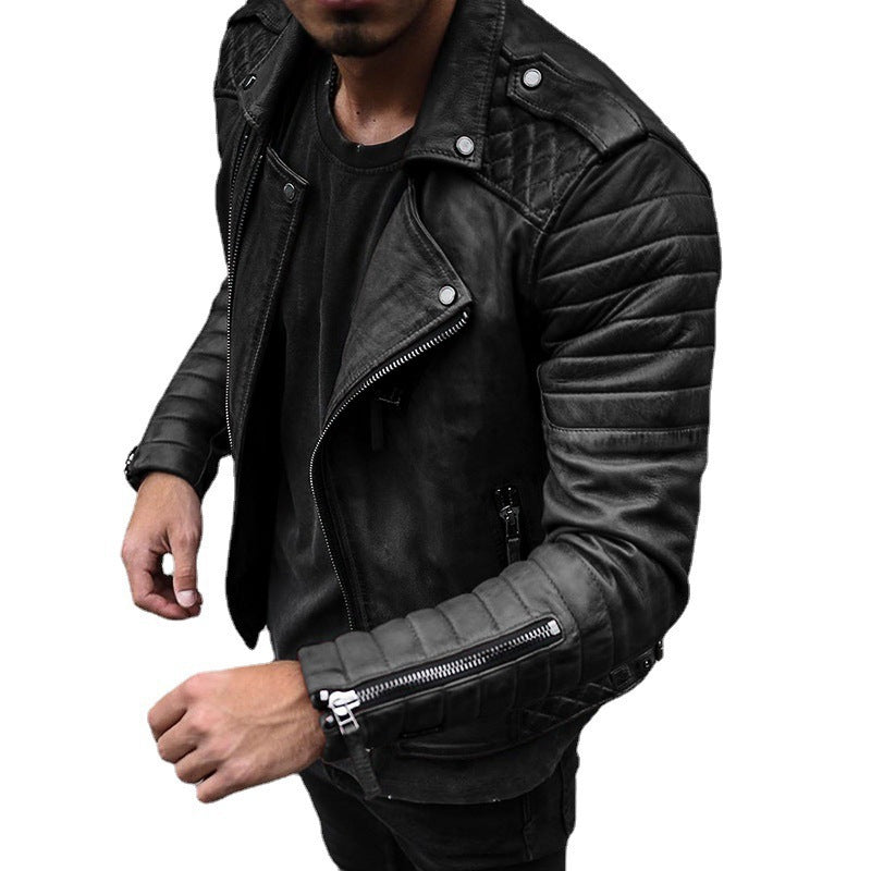 Leren Biker Jas Heren Met Sherpa Voering Warm en Stevig - StudioMarella