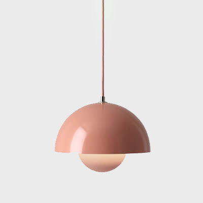 Scandinavische Hanglamp Halfrond Metalen Kap 1-Lichtpunt Modern Design Eetkamer Woonkamer