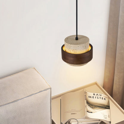 Ascend Retro Stenen Wabi-Sabi Hanglamp Travertijn Hout LED GX53 Eetkamer Verlichting Modern Minimalistisch