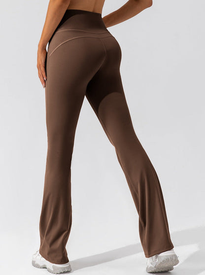 Hoge Taille Flared Legging met Kruisband voor Vrouw