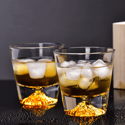 Whiskeyglas Edo Kiriko Handgemaakt Japans Kristal Set Houten Geschenkdoos Chamvin