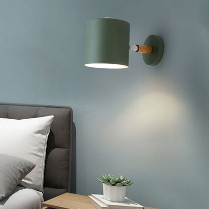 Wandlamp Metaal Hout Verstelbaar Slaapkamer Woonkamer Scandinavisch Macaronkleur E27 Bedlamp Muurlamp
