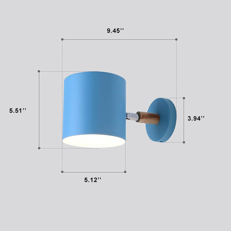 Wandlamp Metaal Hout Verstelbaar Slaapkamer Woonkamer Scandinavisch Macaronkleur E27 Bedlamp Muurlamp