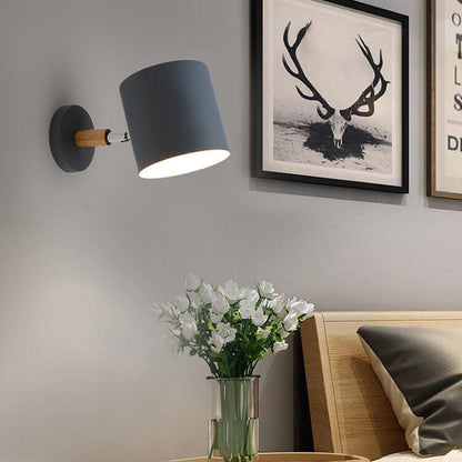 Wandlamp Metaal Hout Verstelbaar Slaapkamer Woonkamer Scandinavisch Macaronkleur E27 Bedlamp Muurlamp