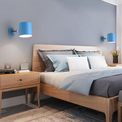 Wandlamp Metaal Hout Verstelbaar Slaapkamer Woonkamer Scandinavisch Macaronkleur E27 Bedlamp Muurlamp