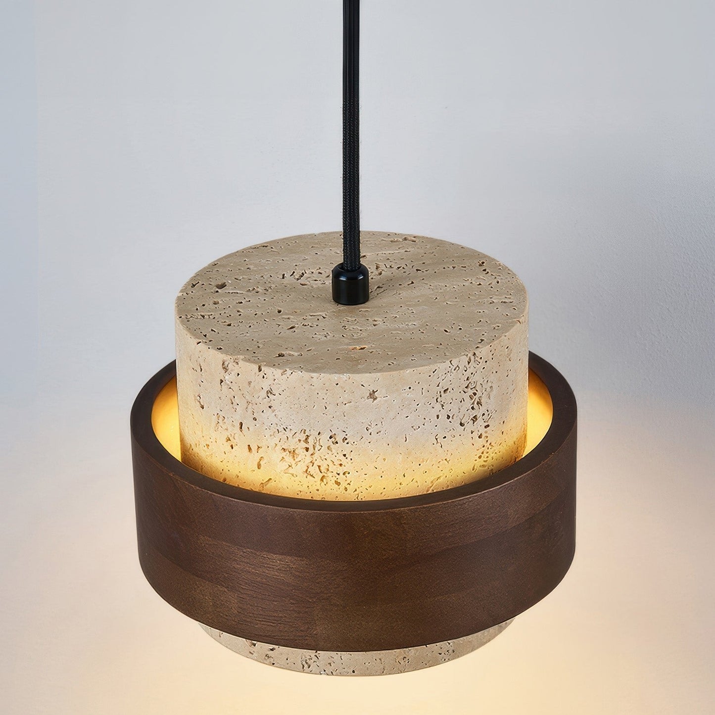 Ascend Retro Stenen Wabi-Sabi Hanglamp Travertijn Hout LED GX53 Eetkamer Verlichting Modern Minimalistisch