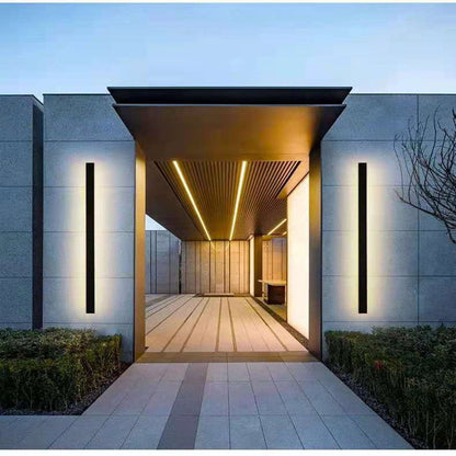 Aluminium Waterdichte Buitenwandlamp Lineair LED Strak Design Zwart Chroom Tuin Veranda Garage Sfeerlicht 40-240cm