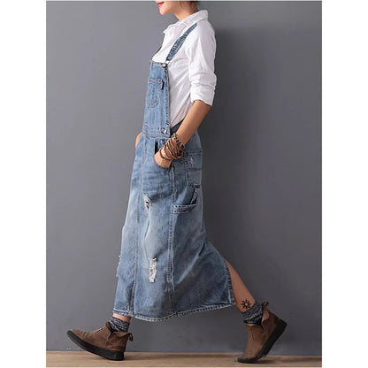 Korte Blauwe Jurk voor Vrouw Denim Stijl