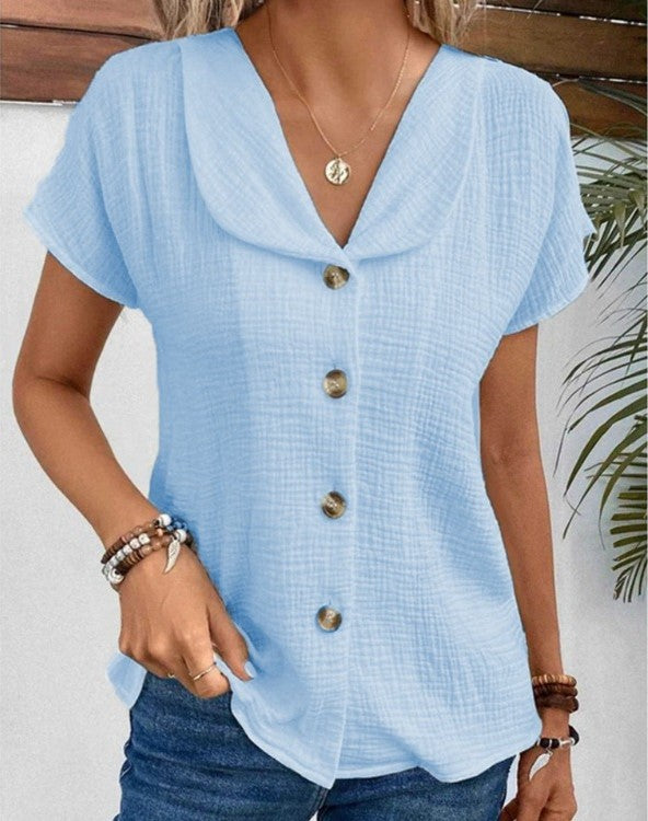 Dames Top Luchtige Zomerkleding Comfortabele Casual Stof
