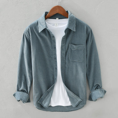 Retro Overhemd voor Heren - Corduroy Stof en Tijdloos Design