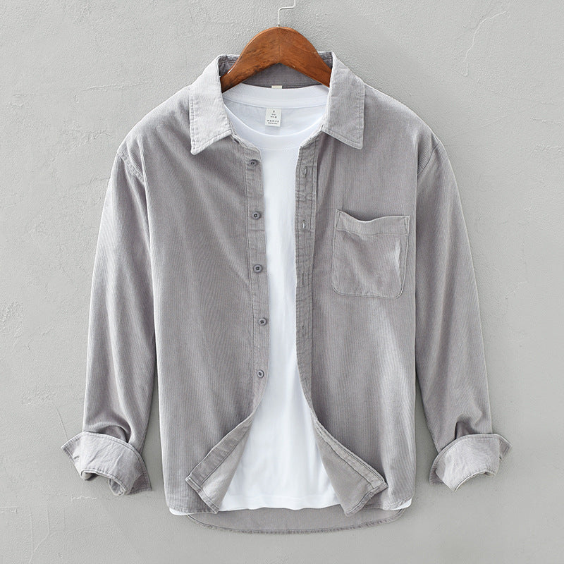 Retro Overhemd voor Heren - Corduroy Stof en Tijdloos Design