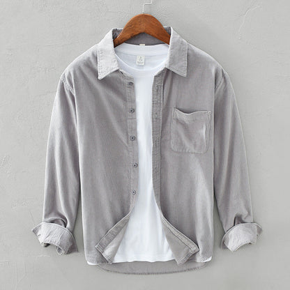 Retro Overhemd voor Heren - Corduroy Stof en Tijdloos Design