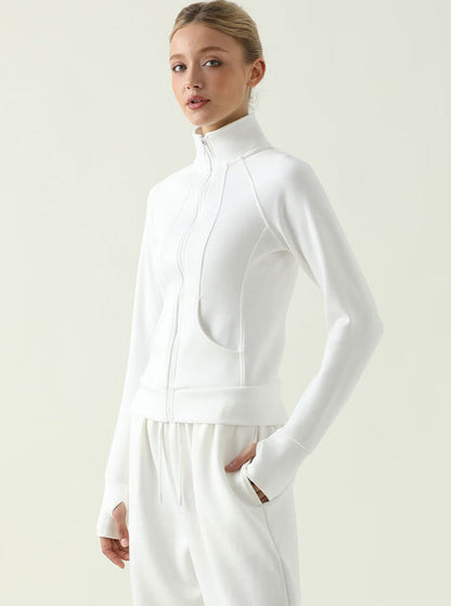 Dames Zip-Jas Sportief Waterdicht Met Staande Kraag