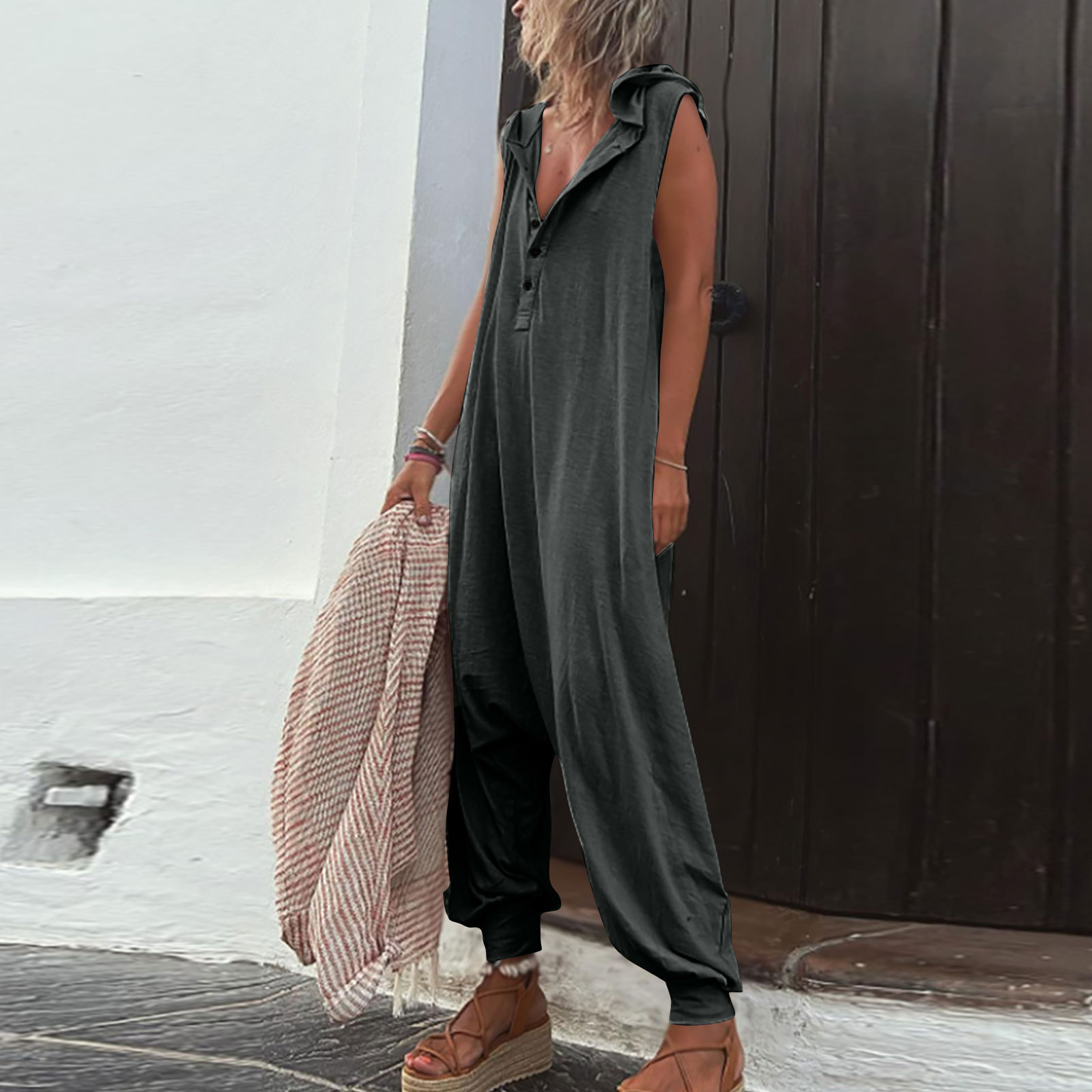Zomerjurk Vrouwen Boho Jumpsuit Losse Fit - StudioMarella