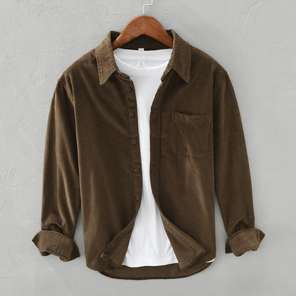 Retro Overhemd voor Heren - Corduroy Stof en Tijdloos Design