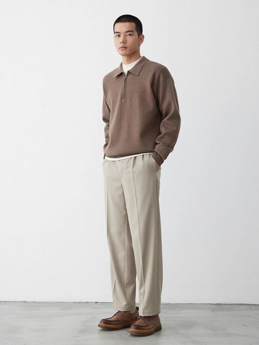 Soft sweatshirt met polokraag voor heren en dames