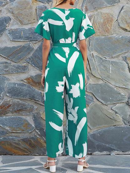 Vrouwelijke Jumpsuit Wijde Pijpen Chiffon Elegant