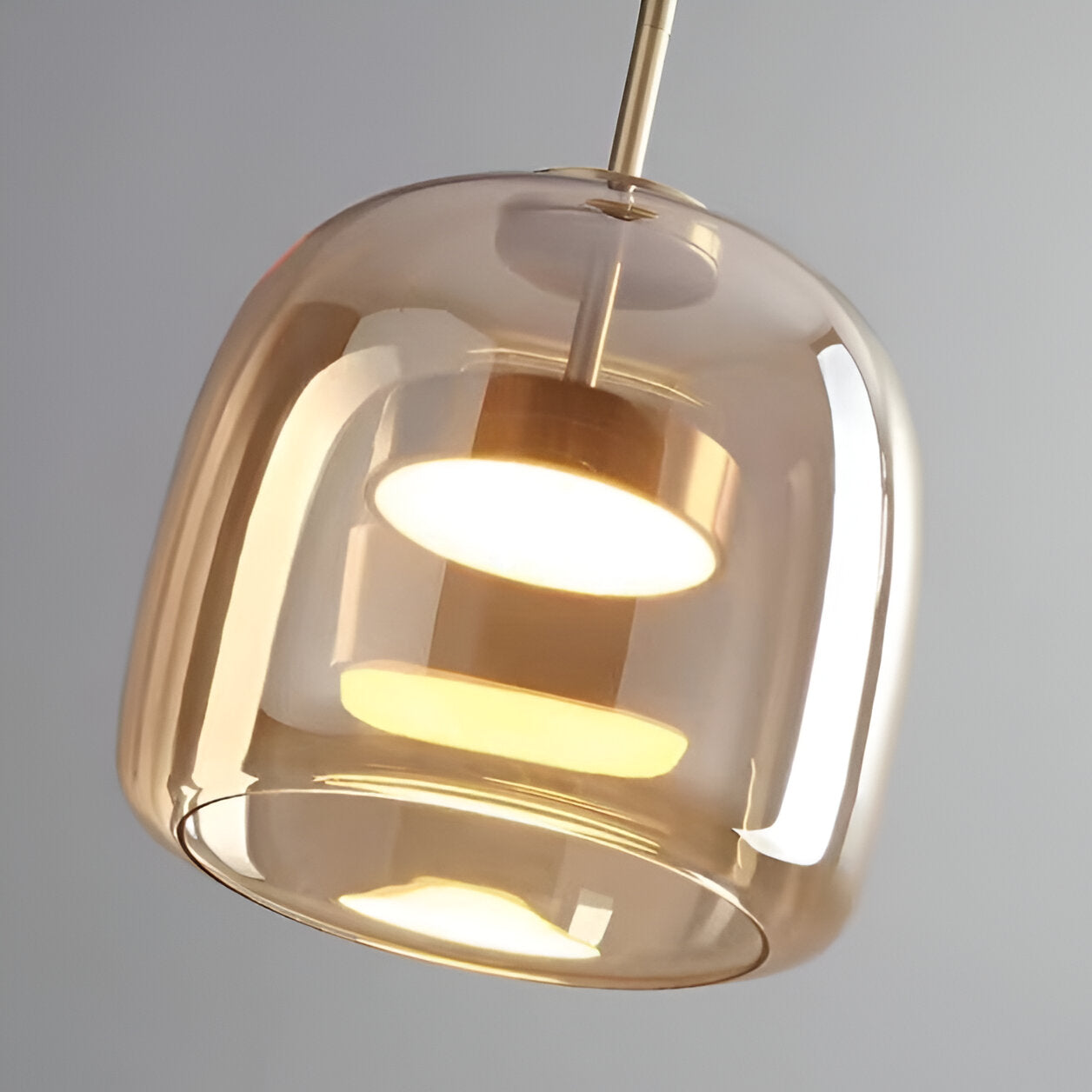 Hanglamp Rookglas Retro Trio Handgeblazen Dimbaar Verstelbaar Zwart