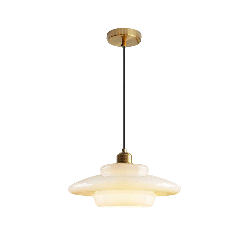 Melkachtig witte glazen hanglamp E27 glas wit keuken eetkamer hal modern minimalistisch verlichting