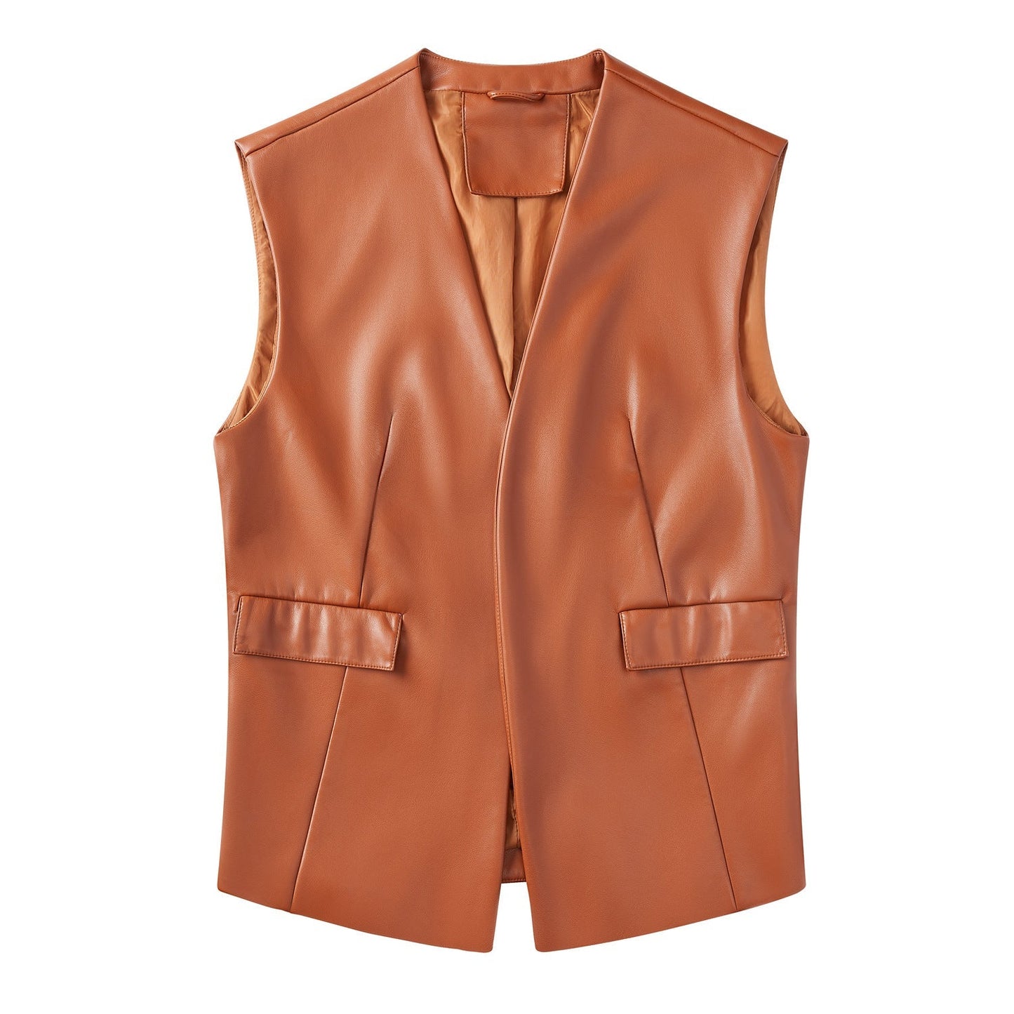 Dames Gilet van Imitatieleer Bodil Stijlvol