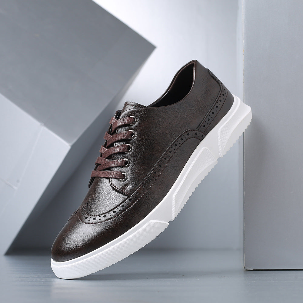 Heren Leren Sneakers Comfortabel voor Dagelijks Gebruik
