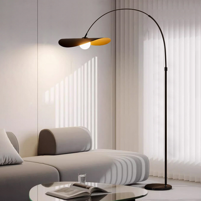 Boog Vloerlamp LED IJzer Acryl Zwart Woonkamer Leeshoek Staande Lamp Minimalistisch Wabi Sabi Booglamp Modern Interieur