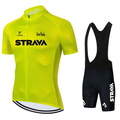 Fietspak voor Mannen - Ademende Fietsshirt en Broek Set