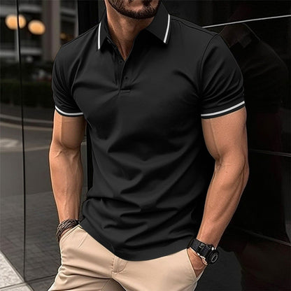 Heren Slim Fit Polo Shirt van Katoen Casper