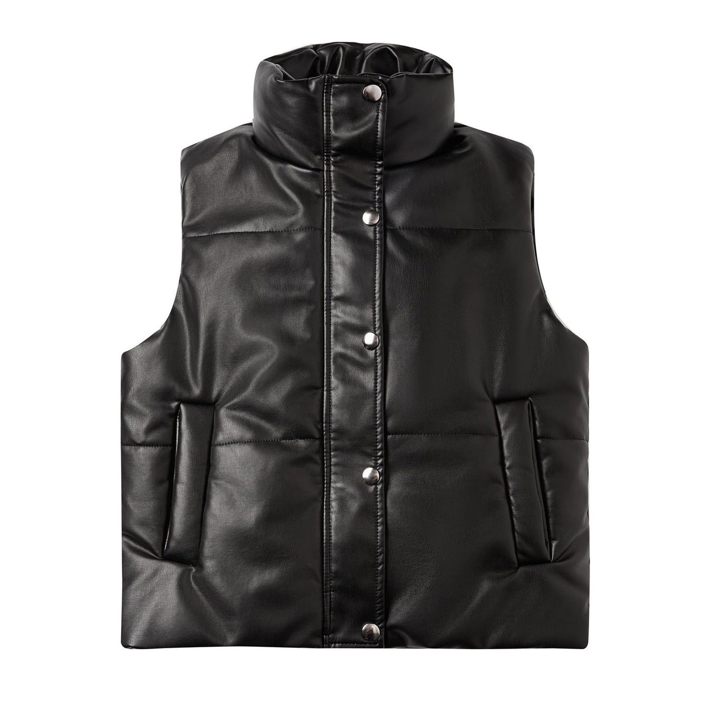 Dames Bodywarmer Warm Gewatteerd Met Hoge Kraag