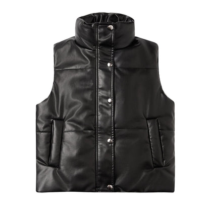 Dames Bodywarmer Warm Gewatteerd Met Hoge Kraag