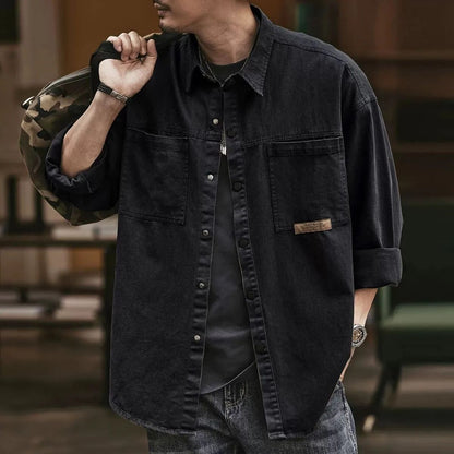 Oversize Mannen Shirt Casual Katoen