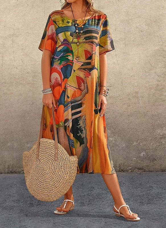 Zomerjurk Bloemenprint Vrouwelijke Casual Stijl