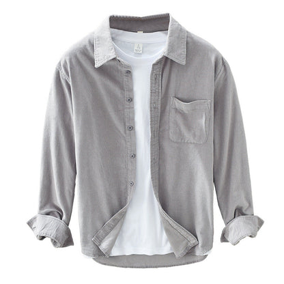 Retro Overhemd voor Heren - Corduroy Stof en Tijdloos Design